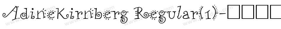 AdineKirnberg Regular(1)字体转换